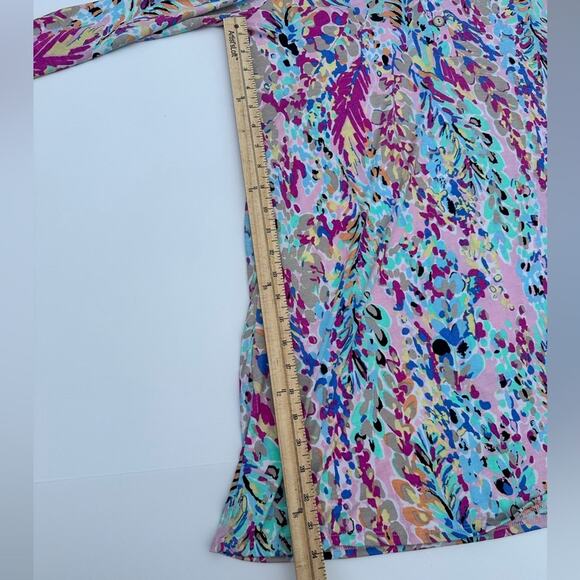 Blush Floral Long Sleeve Dress Women’s Size Large L Transitional Spring Beachy - Picture 10 of 11